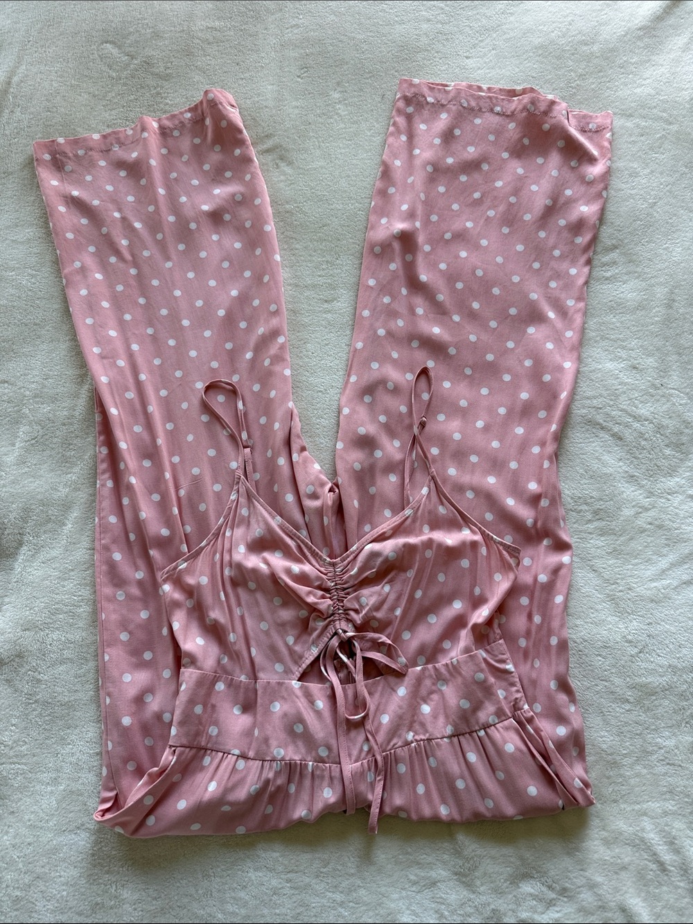 Wild Fable PinkPolka Dot Spaghetti Strap Jumpsuit - Picture 5 of 6